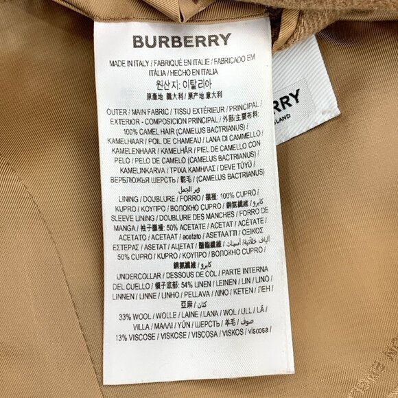 Burberry Camel Wool & Cashmere Overcoat - Picture 6 of 8